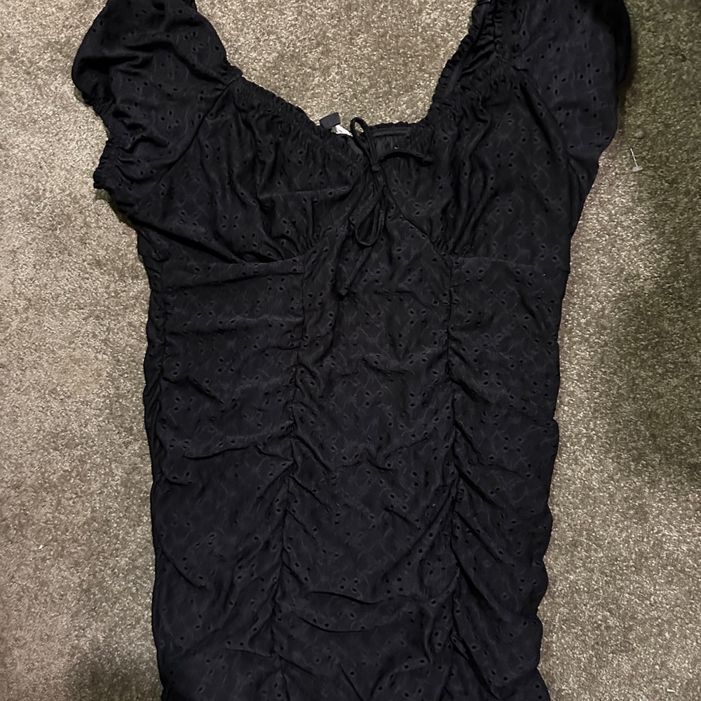 Black Ruched Dress